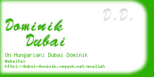 dominik dubai business card